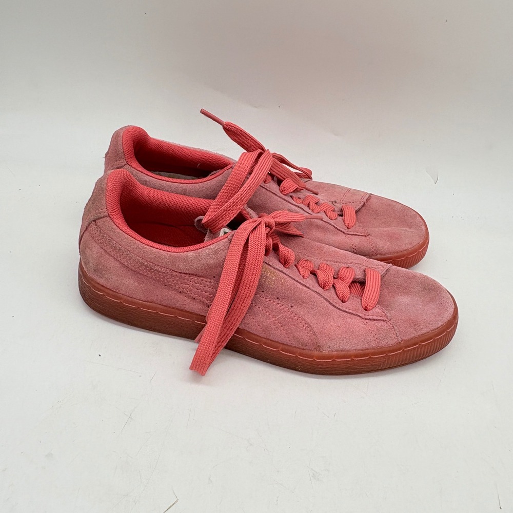 Puma Pink Suede Low-Top Sneakers